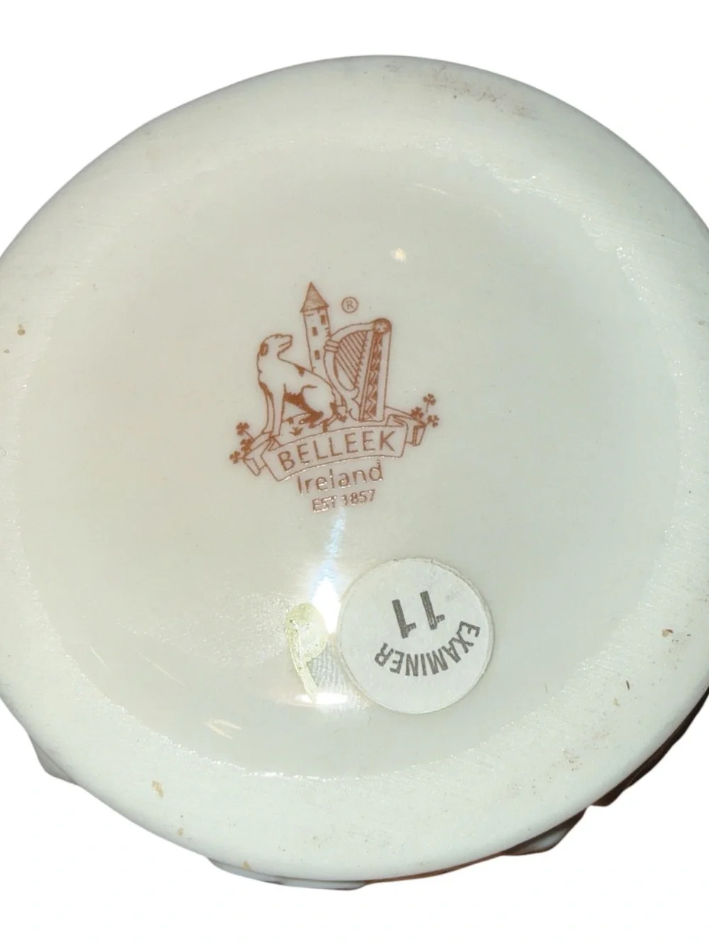 Belleek Ireland Mother Poem Trinket Box Floral Butterfly Shamrock Porcelain
